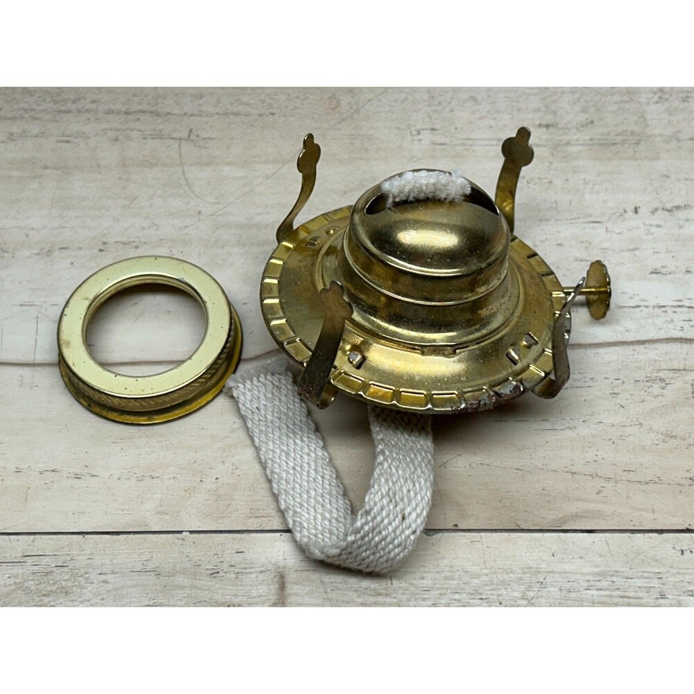 Vintage Unbranded Oil Lamp Solid Tin Burner With Bigger Size Adapter